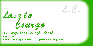 laszlo csurgo business card