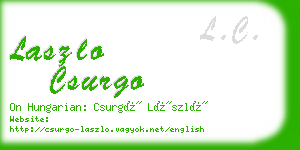 laszlo csurgo business card